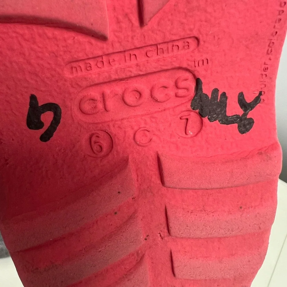 Crocs Kids Disney Pixar Cars Lightning McQueen Francesco Bernoulli Clogs Red 6/7